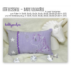Stickdatei - ITH Kissen Baby Unicorn 3